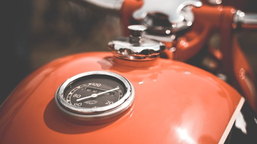Motorbike fuel tank for petrol