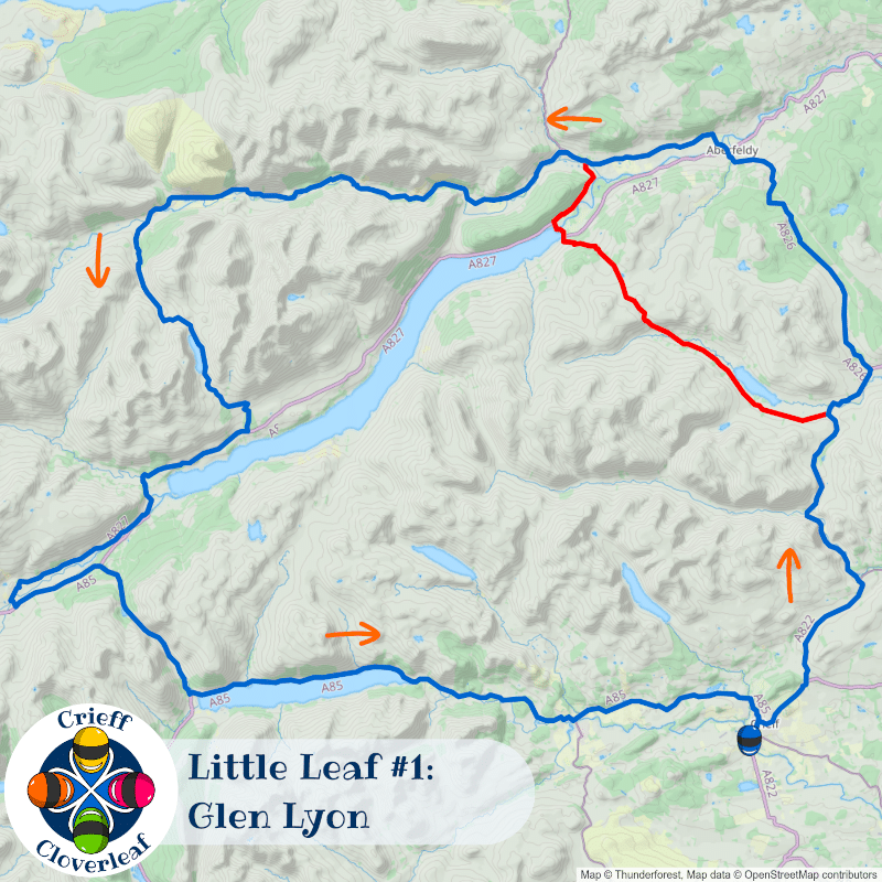 Crieff Cloverleaf shorter routes - Little Leaf #1 - Glen Lyon