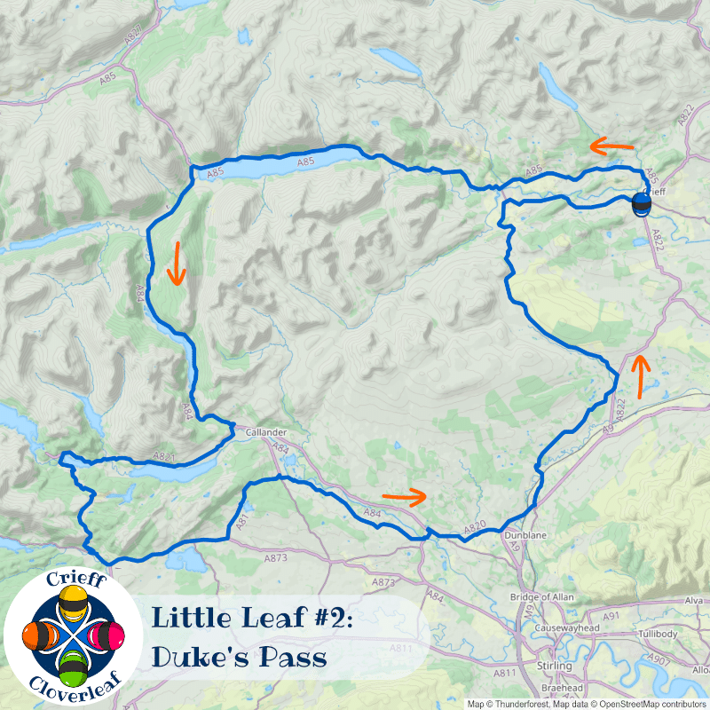 Crieff Cloverleaf shorter routes - Little Leaf #2 - Duke's Pass