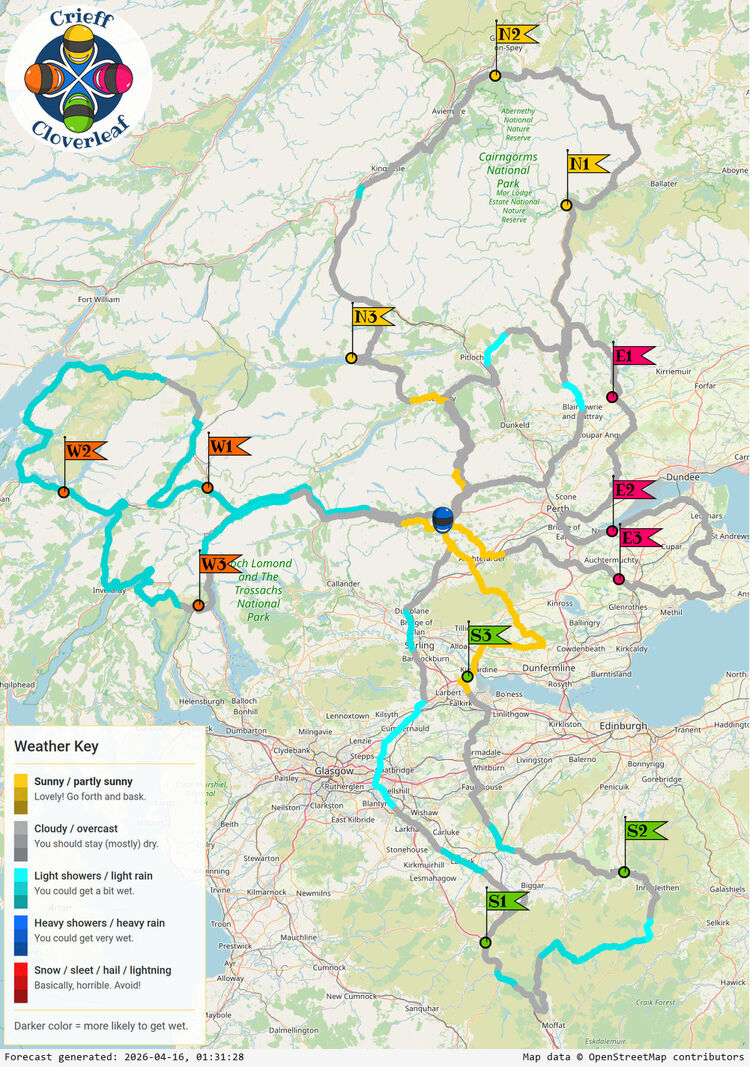 SunSpot map for Crieff Cloverleaf, day 2