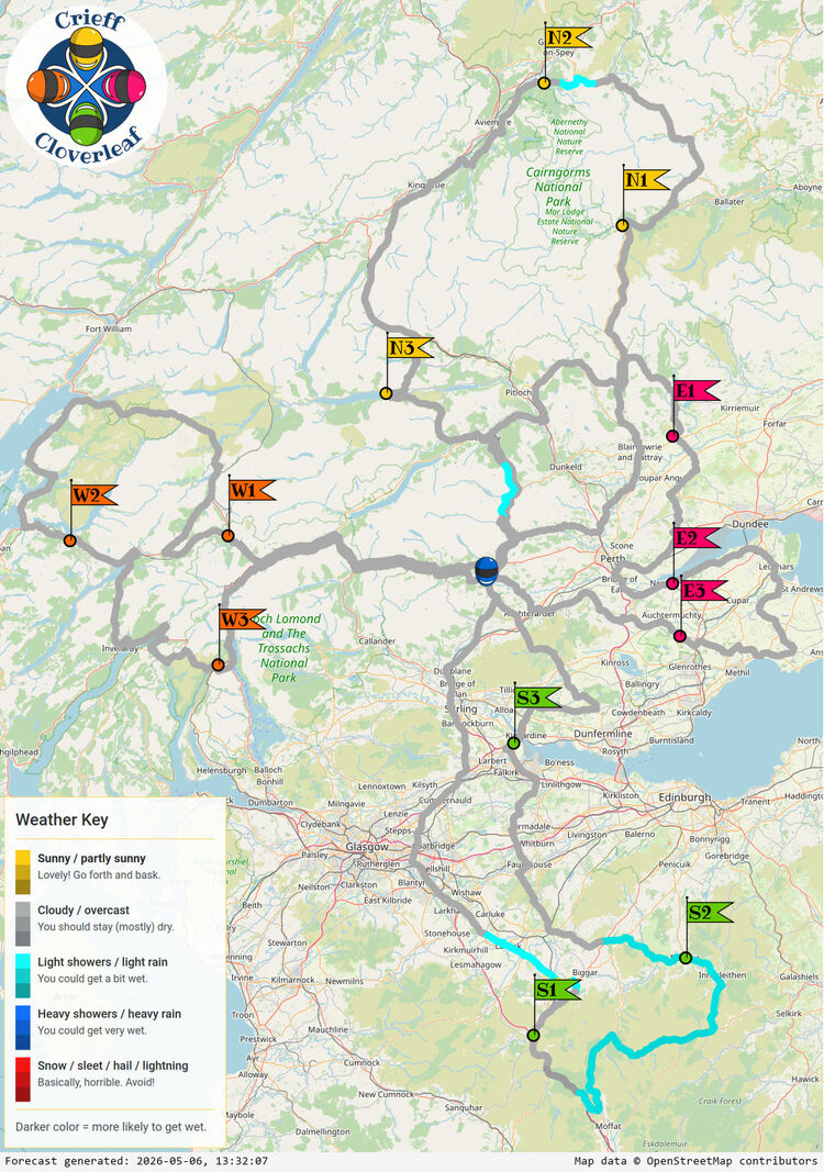 SunSpot map for Crieff Cloverleaf, day 2