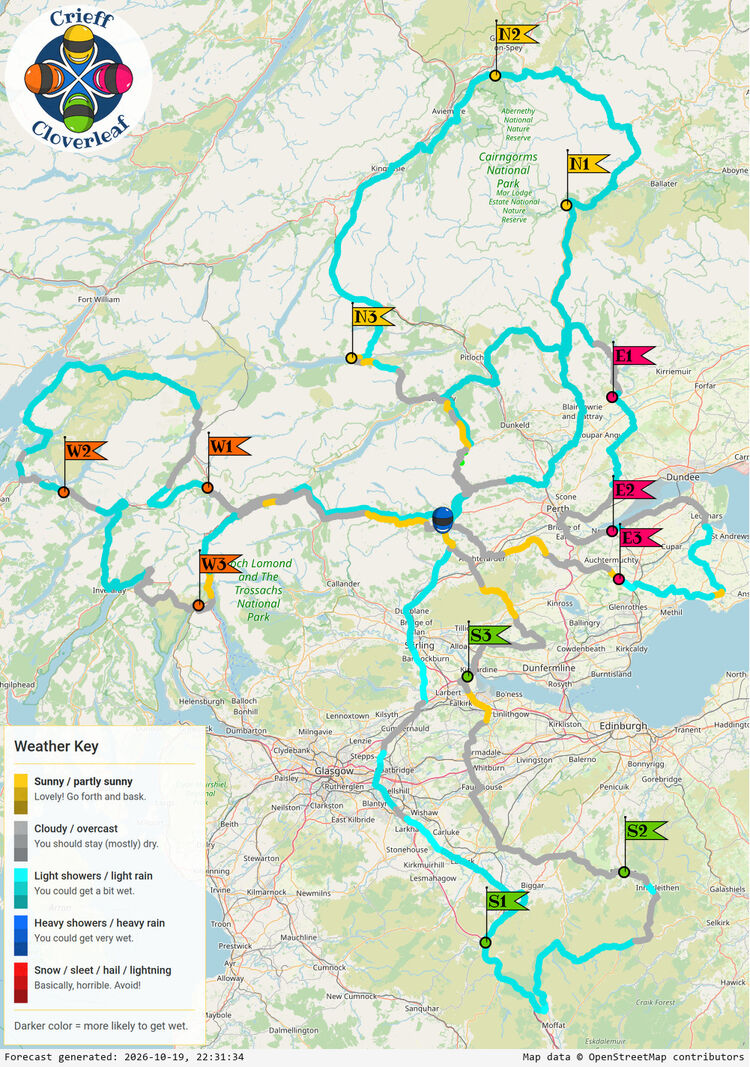 SunSpot map for Crieff Cloverleaf, day 2