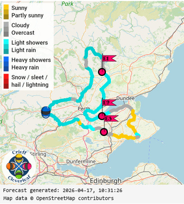 SunSpot map for Crieff Cloverleaf east, day 0