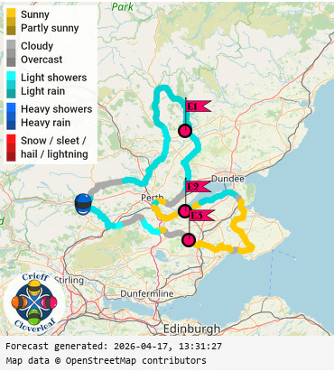 SunSpot map for Crieff Cloverleaf east, day 0
