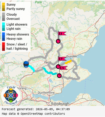 SunSpot map for Crieff Cloverleaf east, day 0