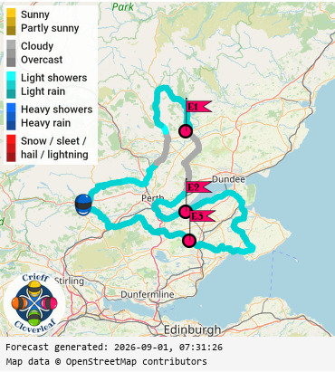 SunSpot map for Crieff Cloverleaf east, day 0