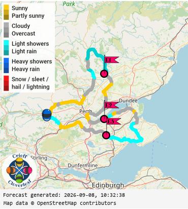 SunSpot map for Crieff Cloverleaf east, day 0