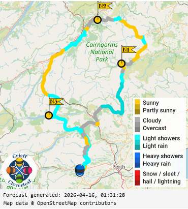 SunSpot map for Crieff Cloverleaf north, day 0