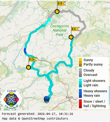 SunSpot map for Crieff Cloverleaf north, day 0