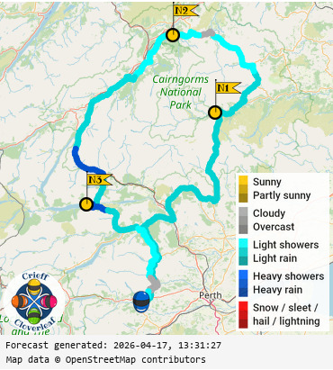 SunSpot map for Crieff Cloverleaf north, day 0
