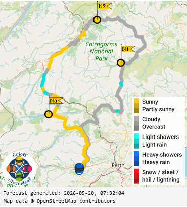 SunSpot map for Crieff Cloverleaf north, day 0