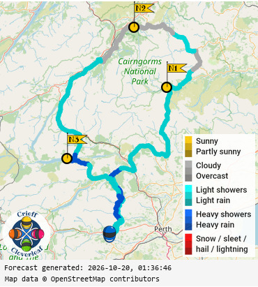 SunSpot map for Crieff Cloverleaf north, day 0