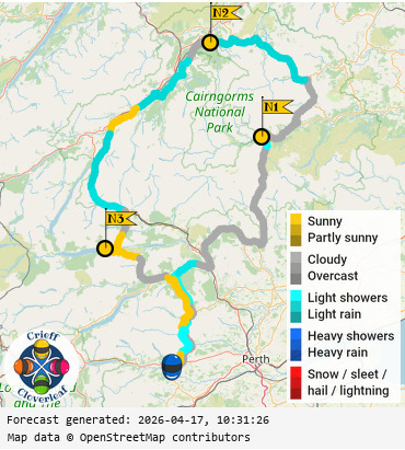 SunSpot map for Crieff Cloverleaf north, day 1