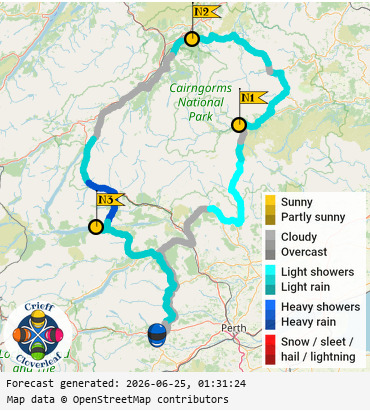 SunSpot map for Crieff Cloverleaf north, day 1