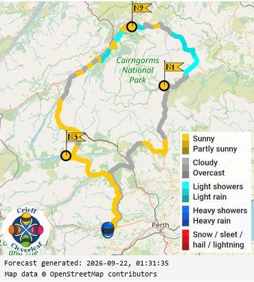 SunSpot map for Crieff Cloverleaf north, day 1