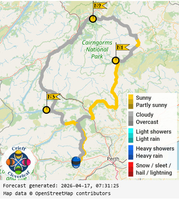 SunSpot map for Crieff Cloverleaf north, day 2