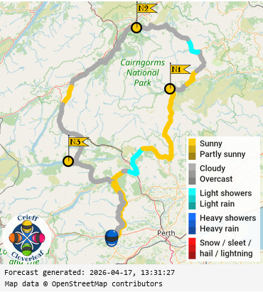 SunSpot map for Crieff Cloverleaf north, day 2