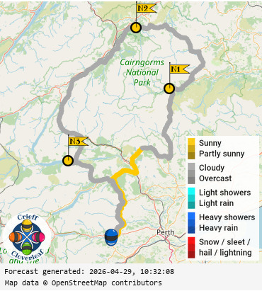 SunSpot map for Crieff Cloverleaf north, day 2