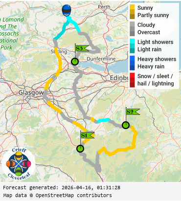 SunSpot map for Crieff Cloverleaf south, day 0