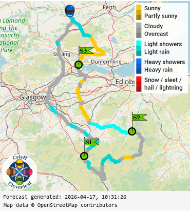 SunSpot map for Crieff Cloverleaf south, day 0