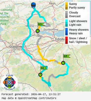 SunSpot map for Crieff Cloverleaf south, day 0
