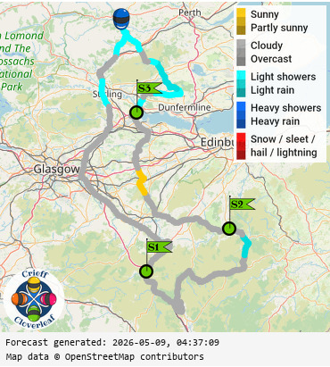 SunSpot map for Crieff Cloverleaf south, day 0