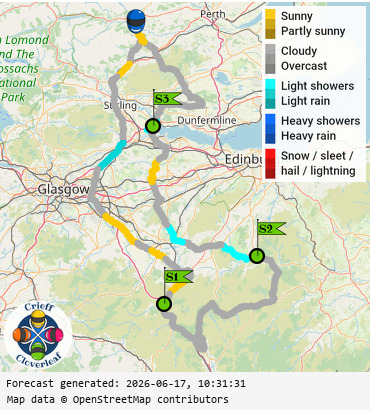 SunSpot map for Crieff Cloverleaf south, day 0