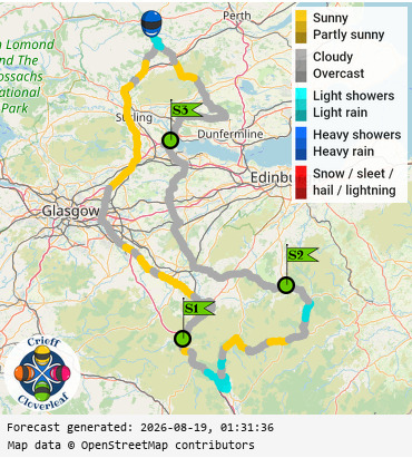 SunSpot map for Crieff Cloverleaf south, day 0