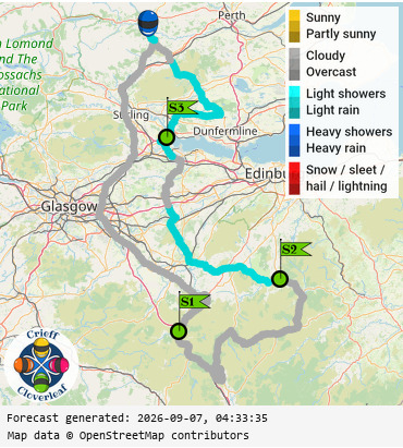 SunSpot map for Crieff Cloverleaf south, day 0