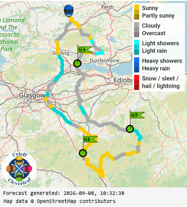SunSpot map for Crieff Cloverleaf south, day 0