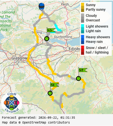 SunSpot map for Crieff Cloverleaf south, day 0
