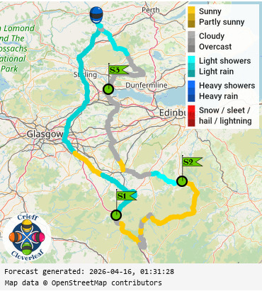 SunSpot map for Crieff Cloverleaf south, day 1