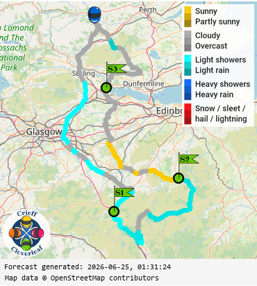 SunSpot map for Crieff Cloverleaf south, day 1