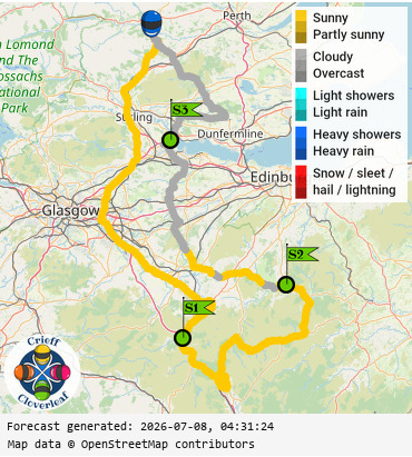 SunSpot map for Crieff Cloverleaf south, day 1