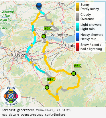 SunSpot map for Crieff Cloverleaf south, day 1