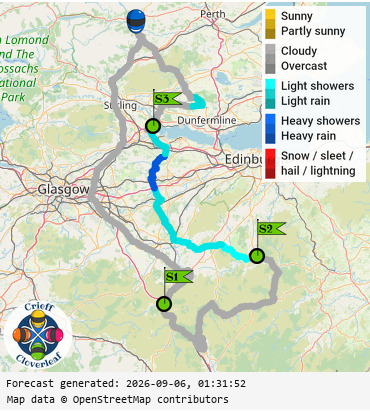 SunSpot map for Crieff Cloverleaf south, day 1