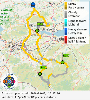 SunSpot map for Crieff Cloverleaf south, day 1