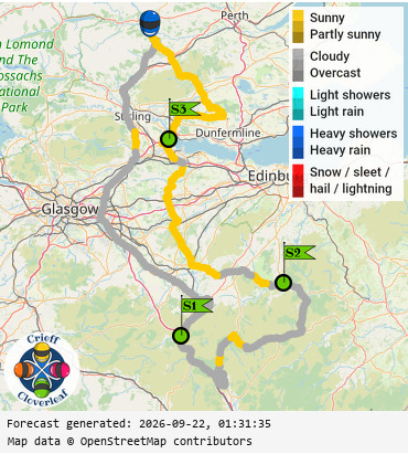 SunSpot map for Crieff Cloverleaf south, day 1