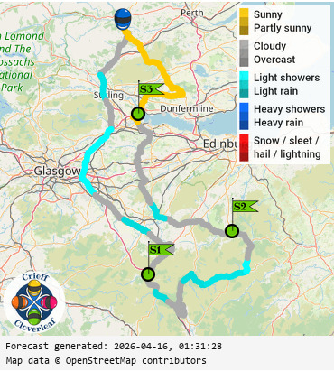 SunSpot map for Crieff Cloverleaf south, day 2